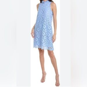 New Anne Klein Womens Sleeveless Shift with Ruffle Collar Size 8